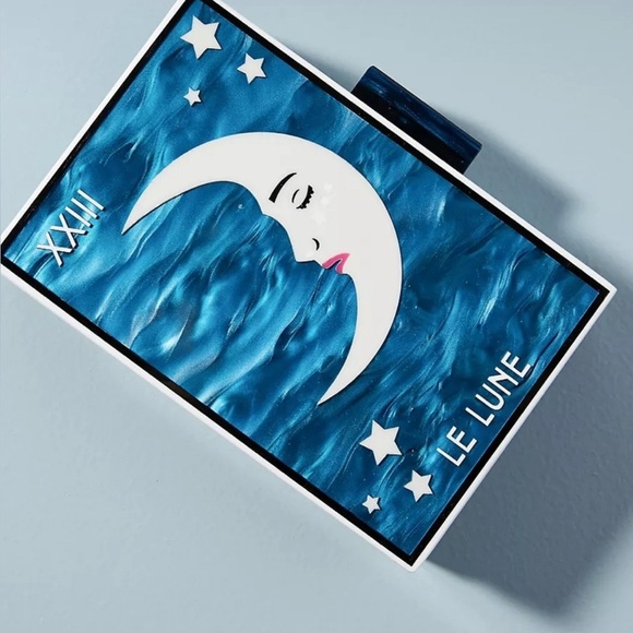 Anthropologie Handbags - Blue Moon and Stars Clutch